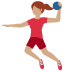 🤾🏽‍♀️ woman playing handball: medium skin tone display on Twitter